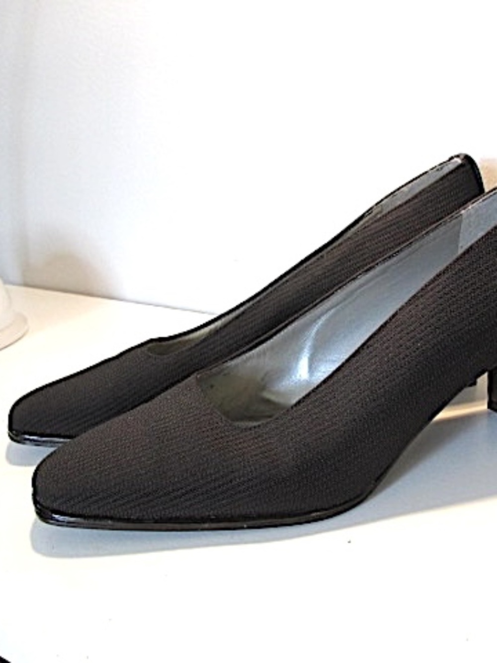 Stuart Weitzman Black Ballerina Pumps, Size 8.5C